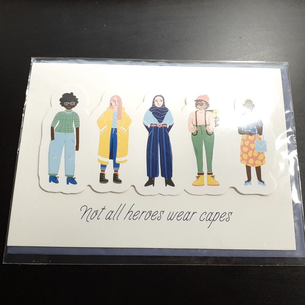 Lot of 6 Card  Envelope Not All Heroes Wear Capes